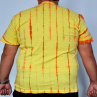 Žluto-oranžové batikované triko s listy 3XL