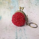 Red&Gold - háčkovaná mini peněženka